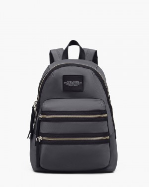 Marc Jacobs The Biker Nylon Large Backpack Dark Grey | QBWOLV652