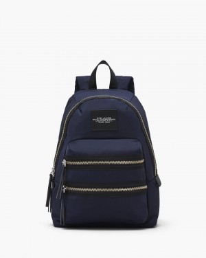 Marc Jacobs The Biker Nylon Medium Backpack Blue | QUVDTR513