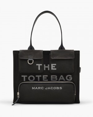 Marc Jacobs The Cargo Canvas Large Tote Bag Black | PSHKOZ365