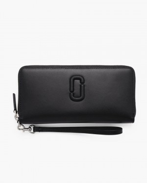 Marc Jacobs The Covered J Marc Continental Wallet Black | JMVHQY153