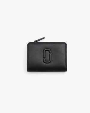 Marc Jacobs The Covered J Marc Mini Compact Wallet Black | QMNFZE623