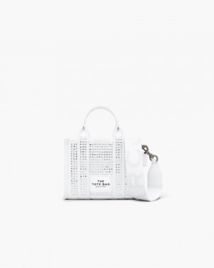 Marc Jacobs The Crystal Canvas Crossbody Tote Bag White | POXRMJ924