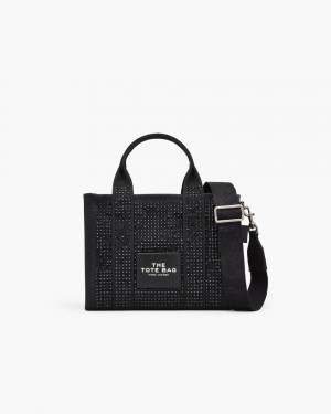 Marc Jacobs The Crystal Canvas Small Tote Bag Black | WYTLKA563