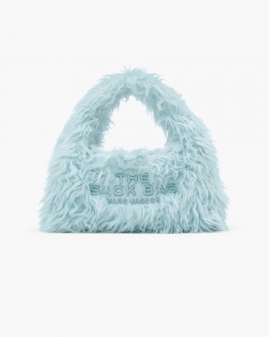 Marc Jacobs The Faux Fur Mini Sack Bag Blue | WGCUAB125