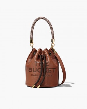 Marc Jacobs The Leather Bucket Bag Argan Oil | VLUGTJ476