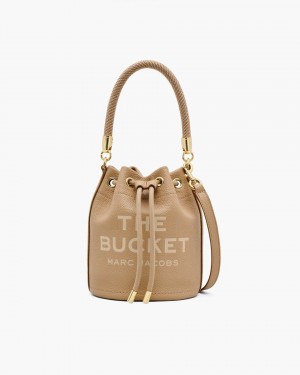 Marc Jacobs The Leather Bucket Bag Brown | ZKLPUW541