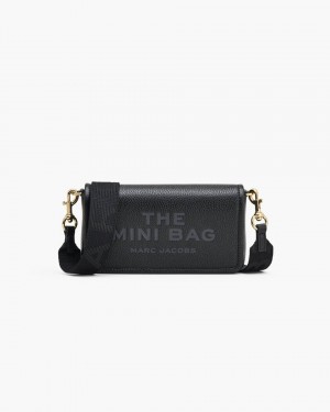 Marc Jacobs The Leather Mini Bag Black | PZALEM169