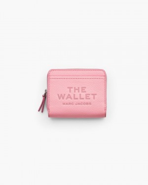 Marc Jacobs The Leather Mini Compact Wallet Pink | WIGBHN825