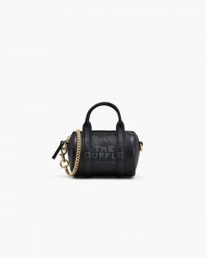 Marc Jacobs The Leather Nano Duffle Crossbody Black | FKENGC569