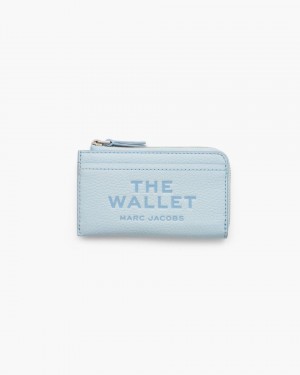 Marc Jacobs The Leather Top Zip Multi Wallet Blue | QJCGHZ721