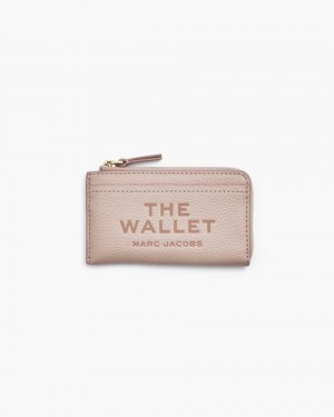 Marc Jacobs The Leather Top Zip Multi Wallet Rose | RICGON139