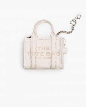 Marc Jacobs The Nano Tote Bag Charm Silver | QAXJOY179