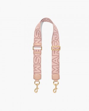 Marc Jacobs The Outline Logo Webbing Strap Rose Multicolor | HWZMNK187