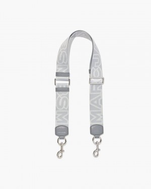 Marc Jacobs The Outline Logo Webbing Strap Grey Multicolor | VGYKAW627