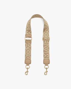 Marc Jacobs The Outline Logo Webbing Strap Brown | YTHLNK408