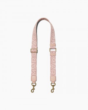 Marc Jacobs The Thin Outline Logo Webbing Strap Rose Multicolor | HSWKTL315