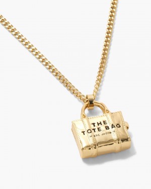 Marc Jacobs The Tote Bag Necklace Light Gold | VIDZKP738