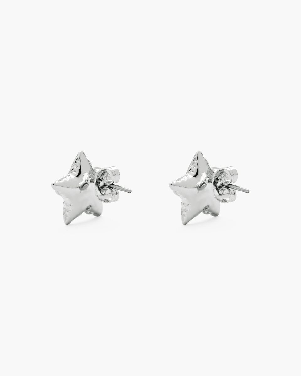 Marc Jacobs Balloon Star Earrings Light Silver | OIBYMK814