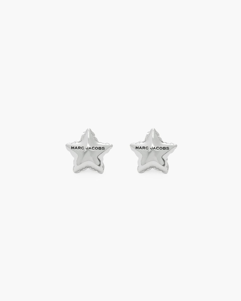 Marc Jacobs Balloon Star Earrings Light Silver | OIBYMK814