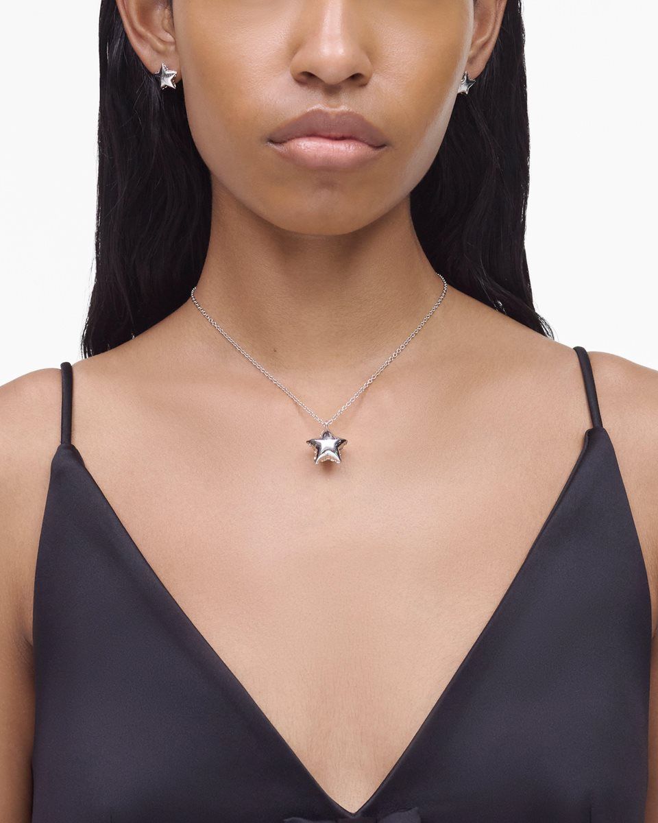 Marc Jacobs Balloon Star Necklace Light Silver | VLQYIU073