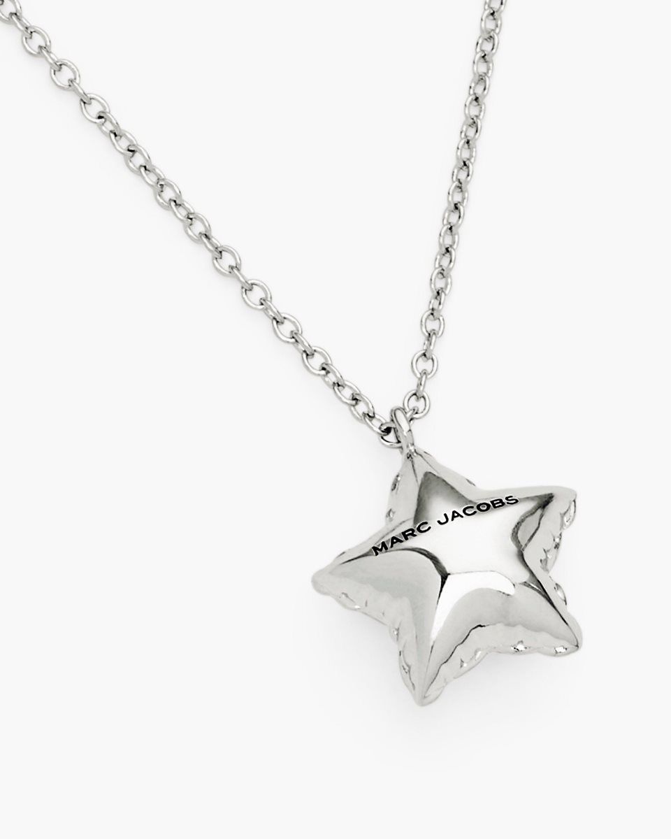 Marc Jacobs Balloon Star Necklace Light Silver | VLQYIU073