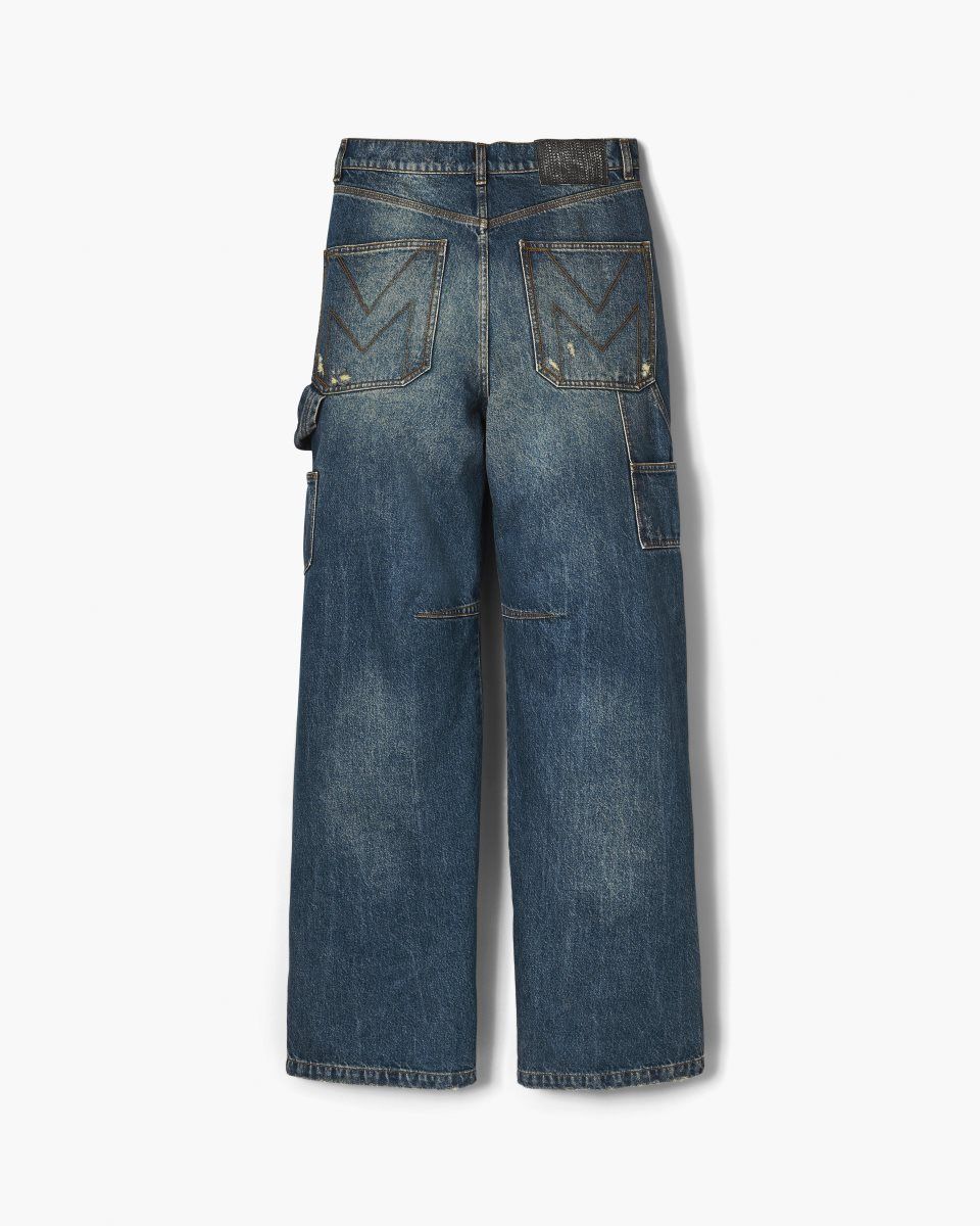 Marc Jacobs Grunge Oversized Carpenter Jean Indigo | GJWKVB572