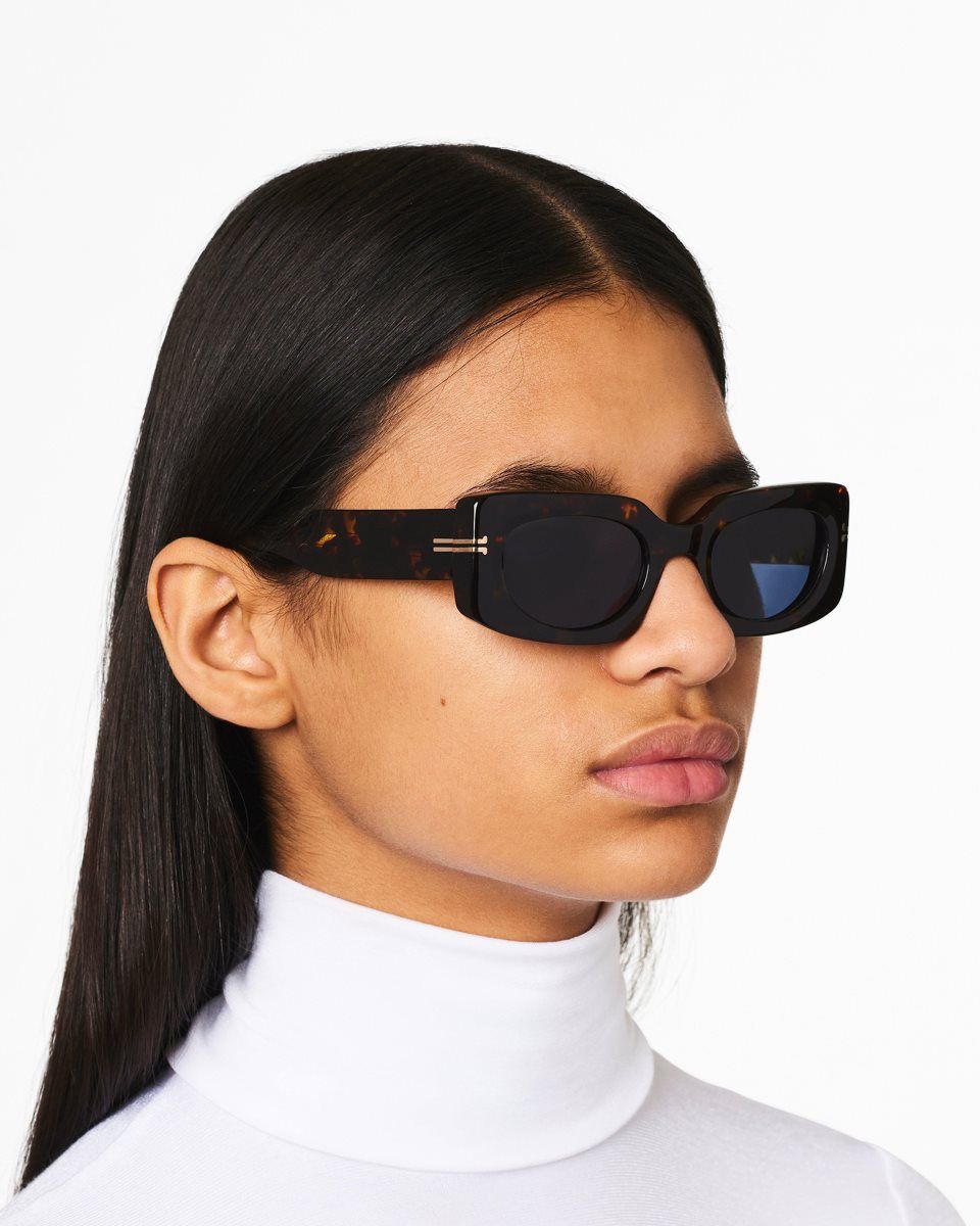 Marc Jacobs Icon Rectangular Sunglasses Havana | MCRNTW701