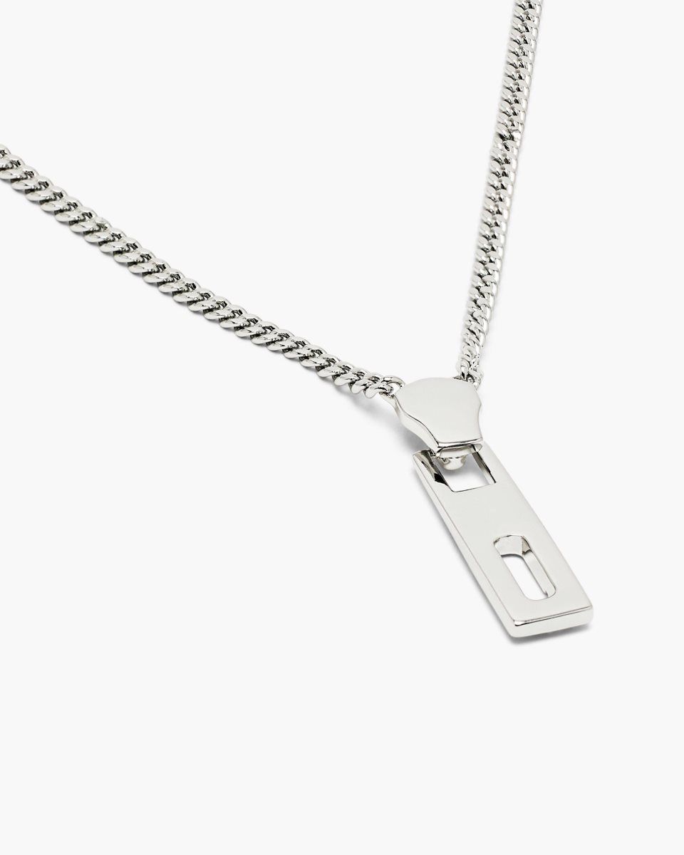 Marc Jacobs J Marc Zipper Necklace Silver | TOLAVX816