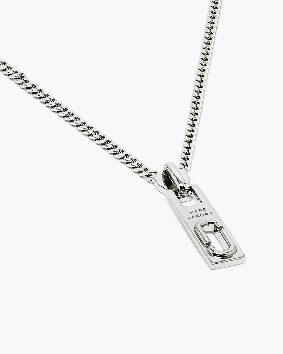 Marc Jacobs J Marc Zipper Necklace Silver | TOLAVX816