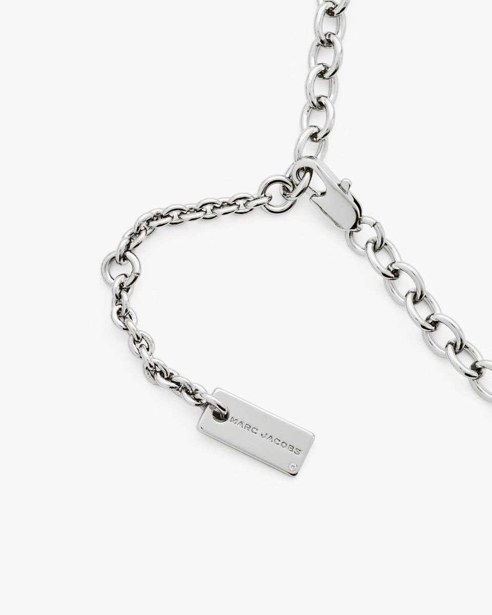 Marc Jacobs Marc Jacobs Balloon Necklace Light Silver | FVDEJU129