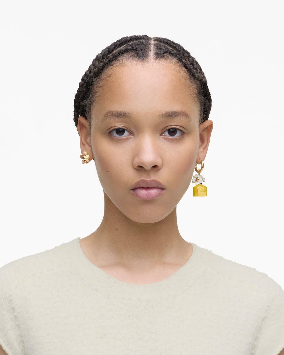 Marc Jacobs Mini Icon Daisy Earrings Gold / Yellow Multicolor | WXGBQU154