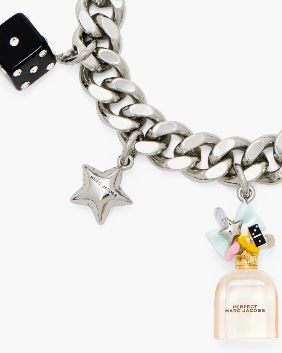 Marc Jacobs Perfect Charm Bracelet Silver / Pink Multicolor | ORSFIE453