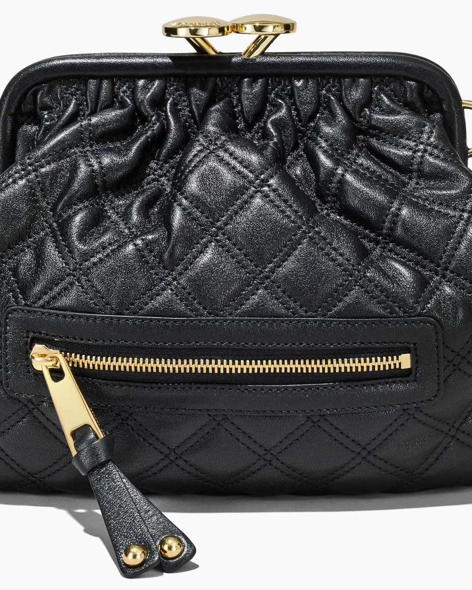 Marc Jacobs Re-Edition Quilted Leather Little Stam Bag Black | OMYQDF406