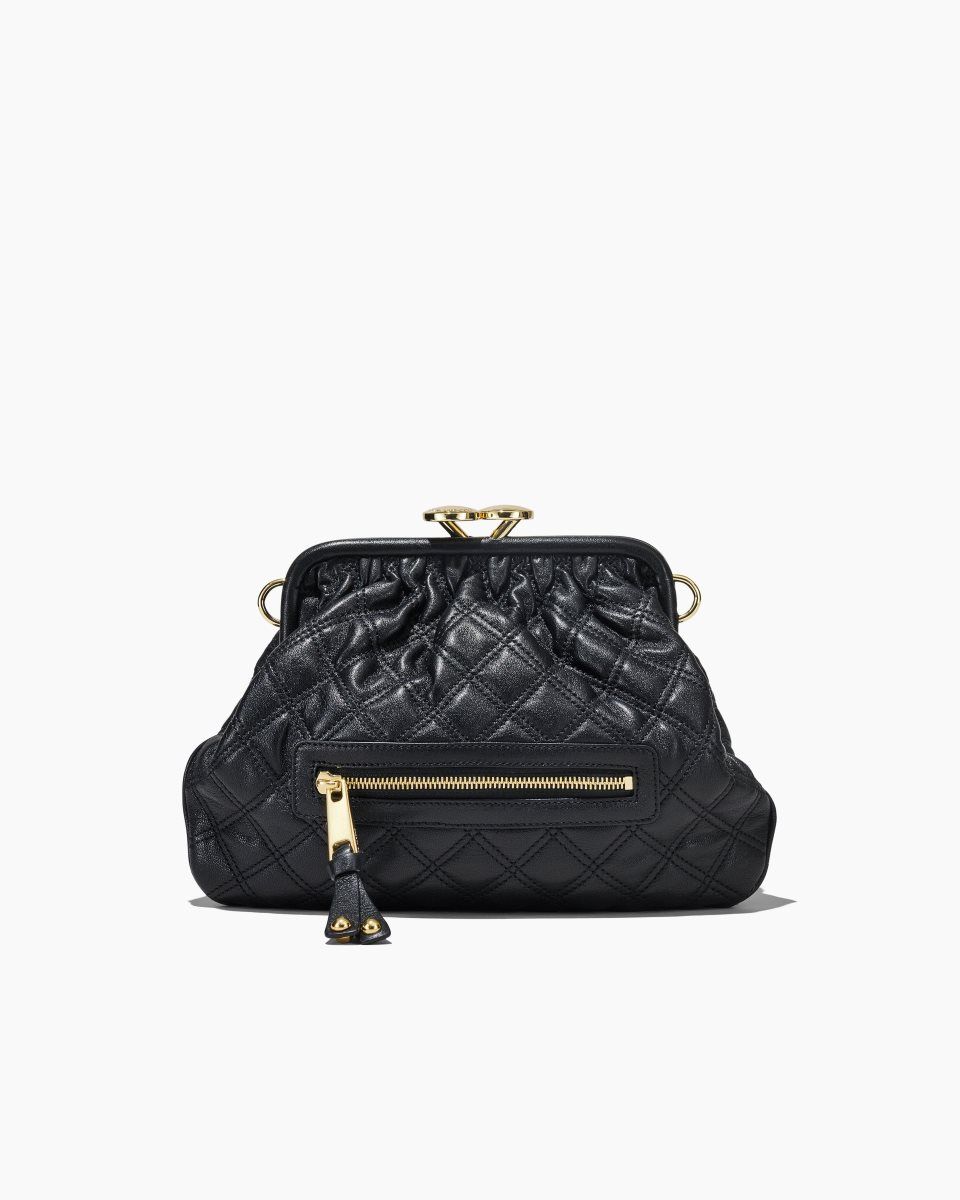 Marc Jacobs Re-Edition Quilted Leather Little Stam Bag Black | OMYQDF406