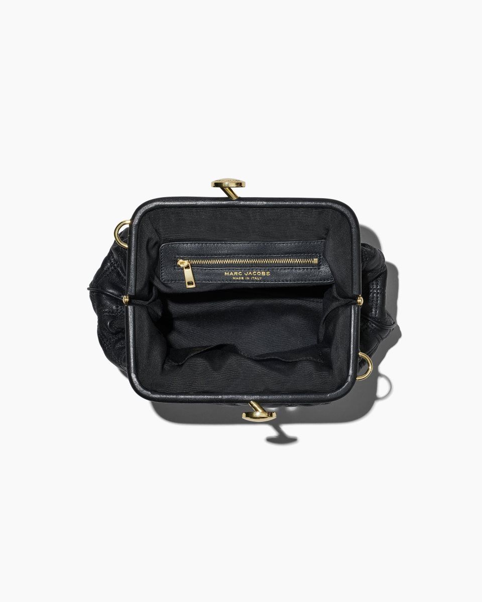 Marc Jacobs Re-Edition Quilted Leather Little Stam Bag Black | OMYQDF406