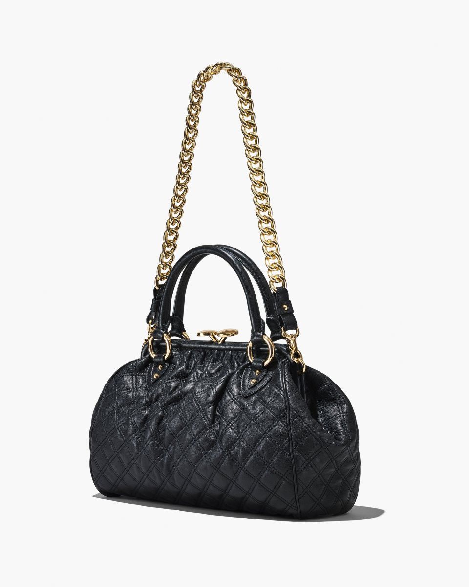 Marc Jacobs Re-Edition Quilted Leather Stam Bag Black | FUYAZD540