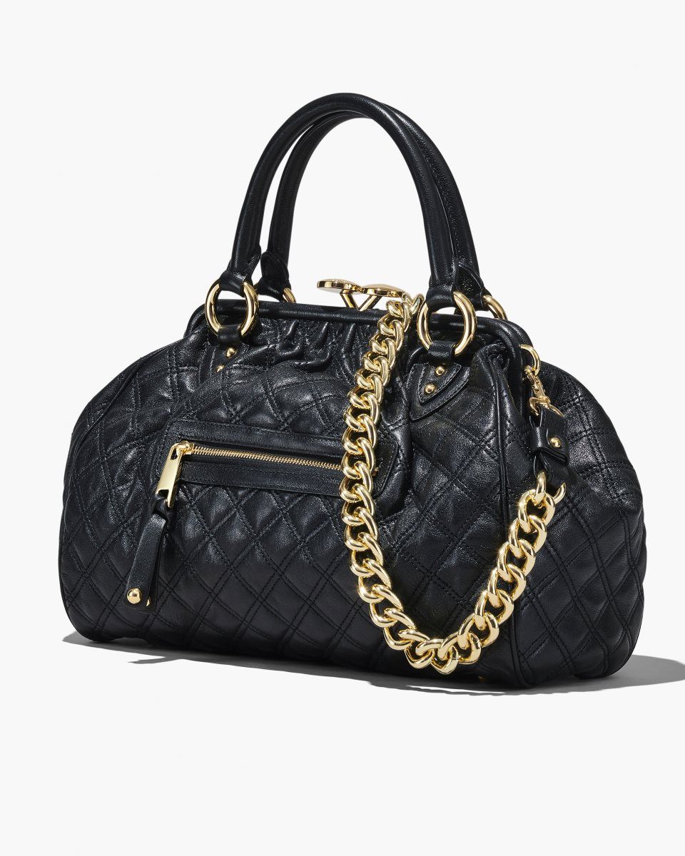 Marc Jacobs Re-Edition Quilted Leather Stam Bag Black | FUYAZD540