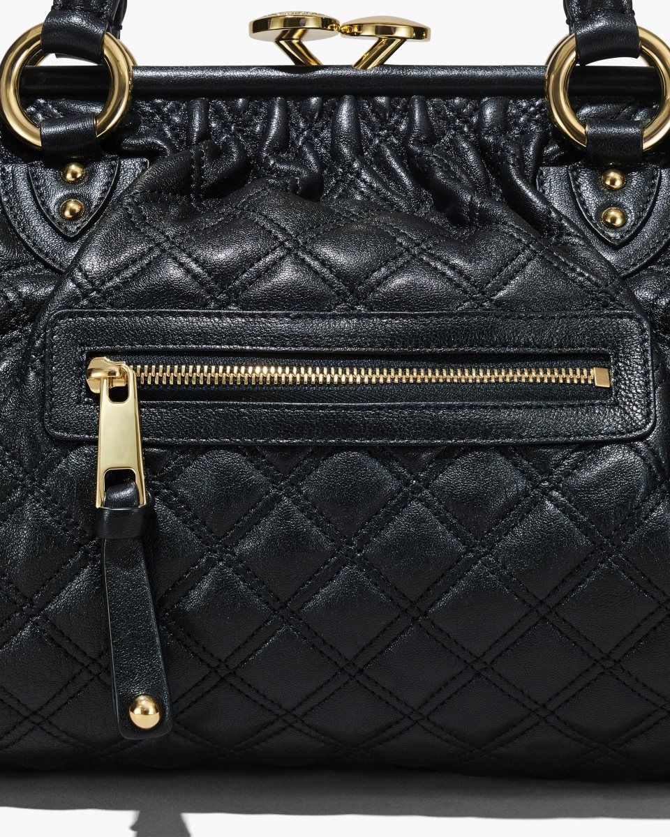 Marc Jacobs Re-Edition Quilted Leather Stam Bag Black | FUYAZD540