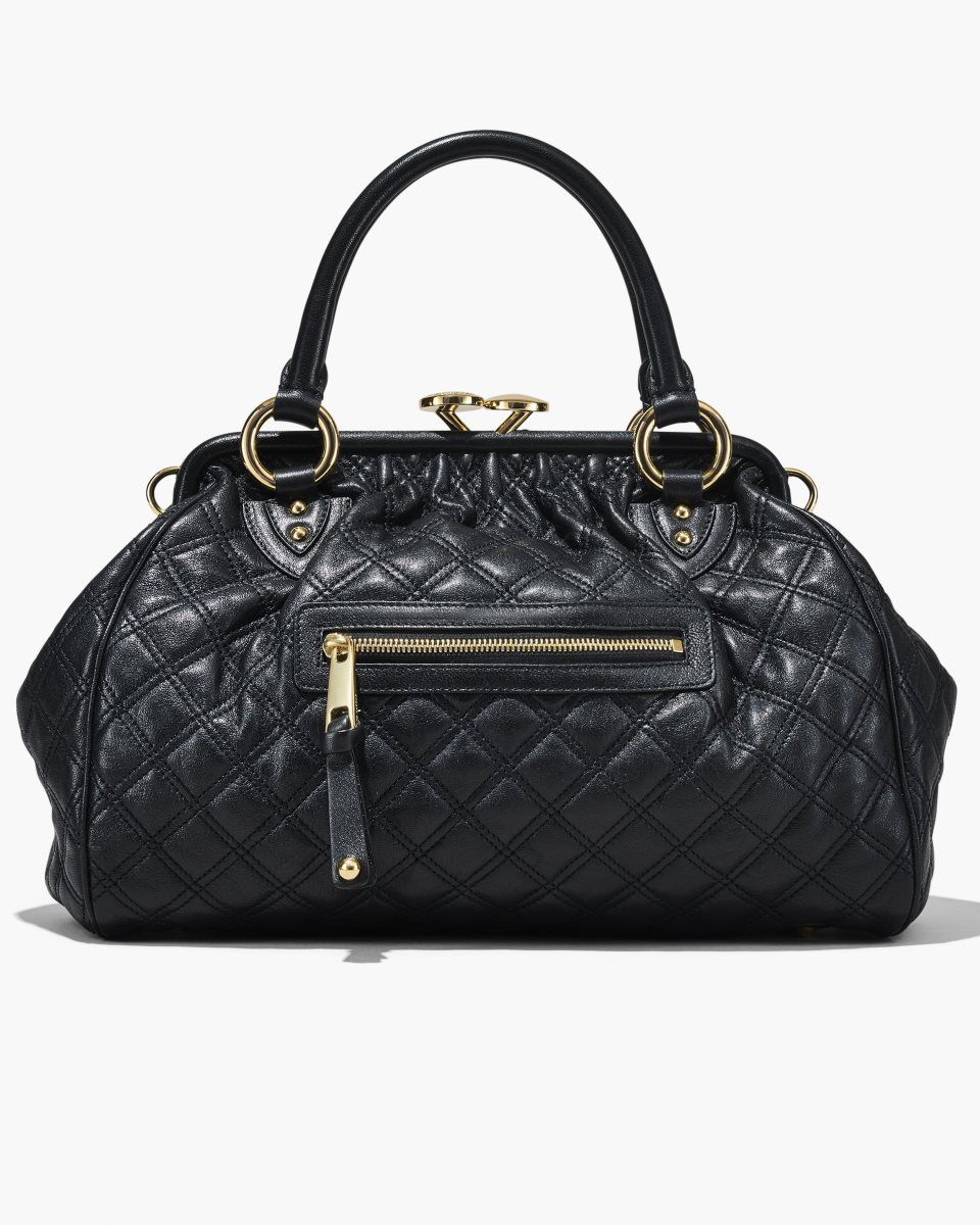 Marc Jacobs Re-Edition Quilted Leather Stam Bag Black | FUYAZD540