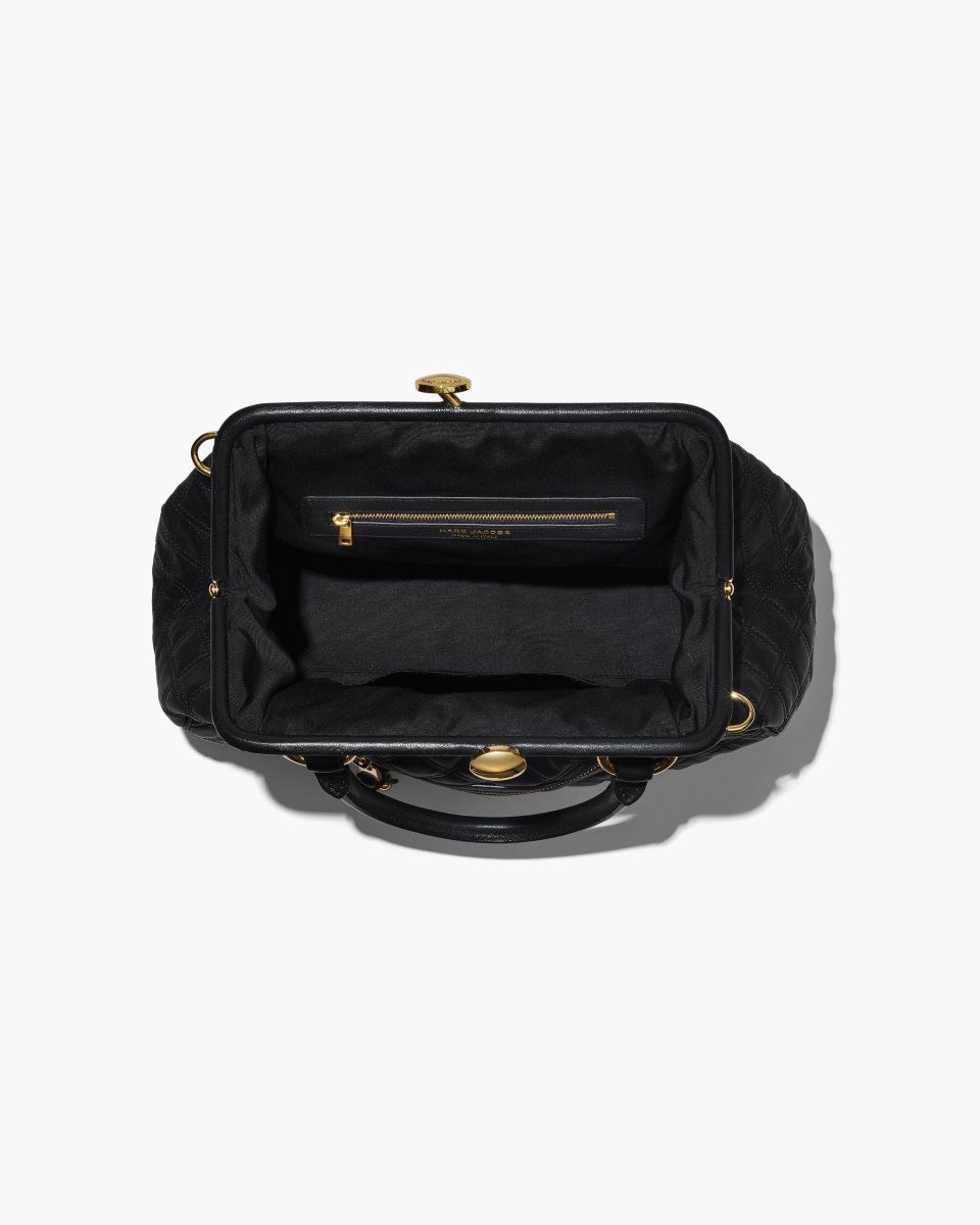 Marc Jacobs Re-Edition Quilted Leather Stam Bag Black | FUYAZD540