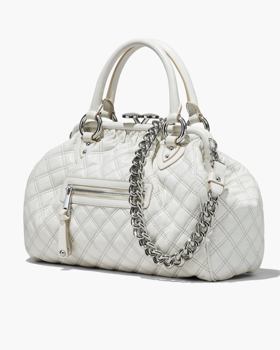 Marc Jacobs Re-Edition Quilted Leather Stam Bag White | IQTHNS853