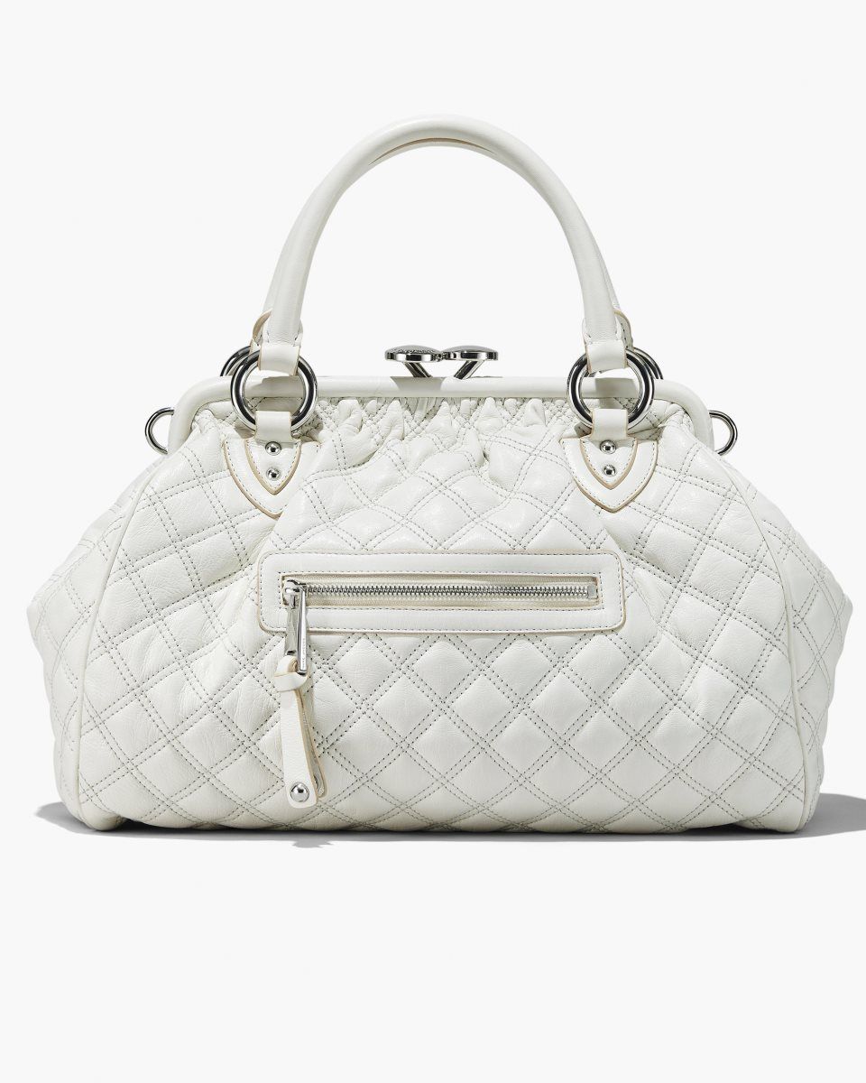 Marc Jacobs Re-Edition Quilted Leather Stam Bag White | IQTHNS853