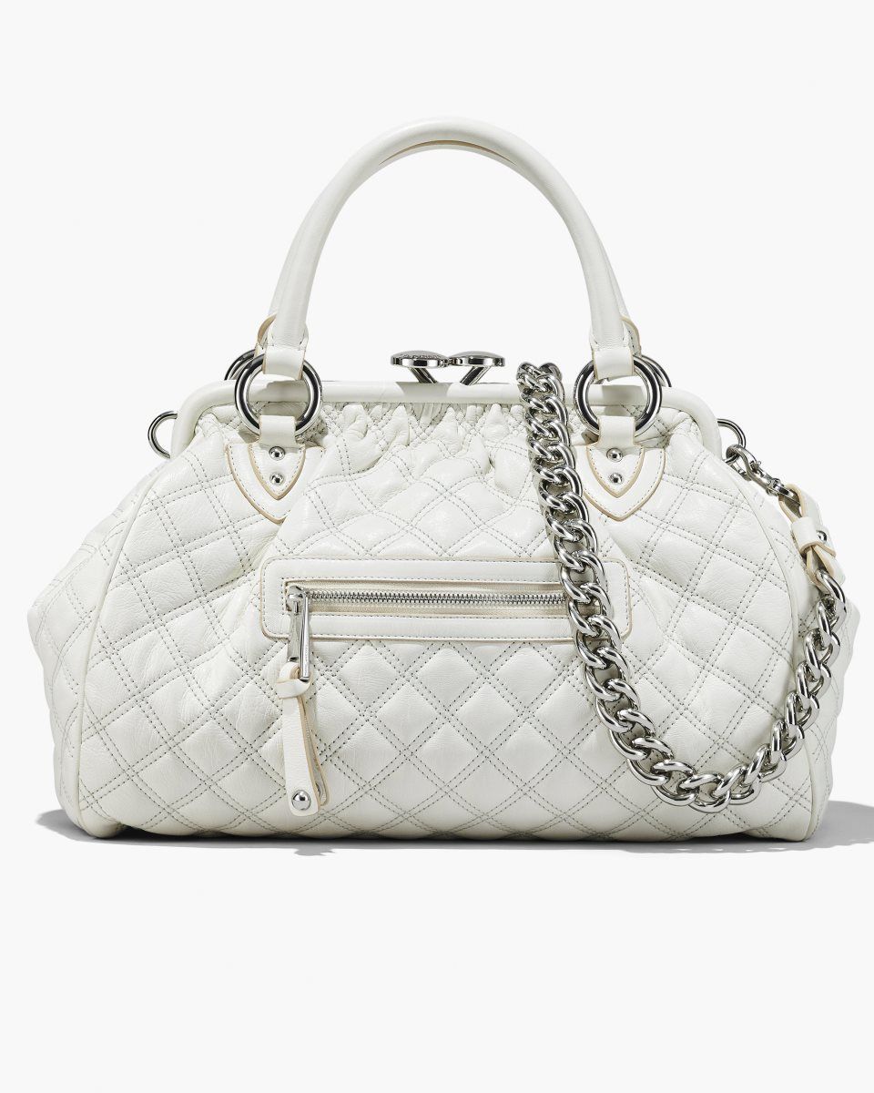 Marc Jacobs Re-Edition Quilted Leather Stam Bag White | IQTHNS853