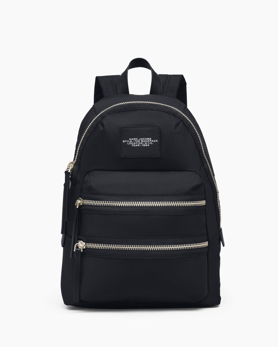 Marc Jacobs The Biker Nylon Large Backpack Black | JXFVBT568