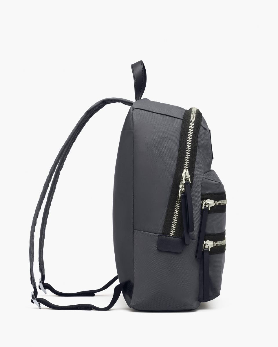 Marc Jacobs The Biker Nylon Large Backpack Dark Grey | QBWOLV652