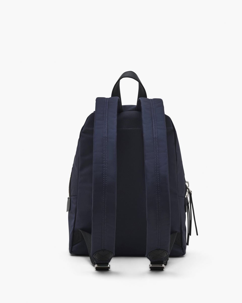 Marc Jacobs The Biker Nylon Medium Backpack Blue | QUVDTR513