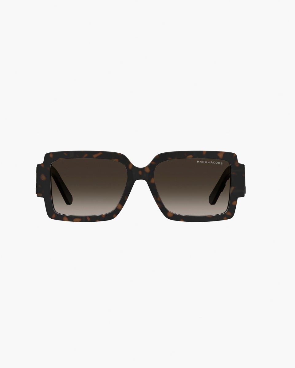 Marc Jacobs The Bold Logo Square Sunglasses Havana | ZVSEMN143