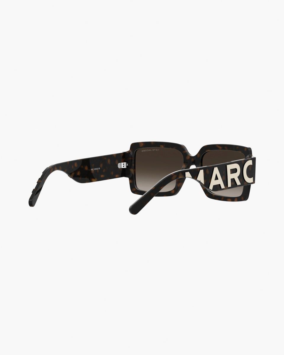 Marc Jacobs The Bold Logo Square Sunglasses Havana | ZVSEMN143