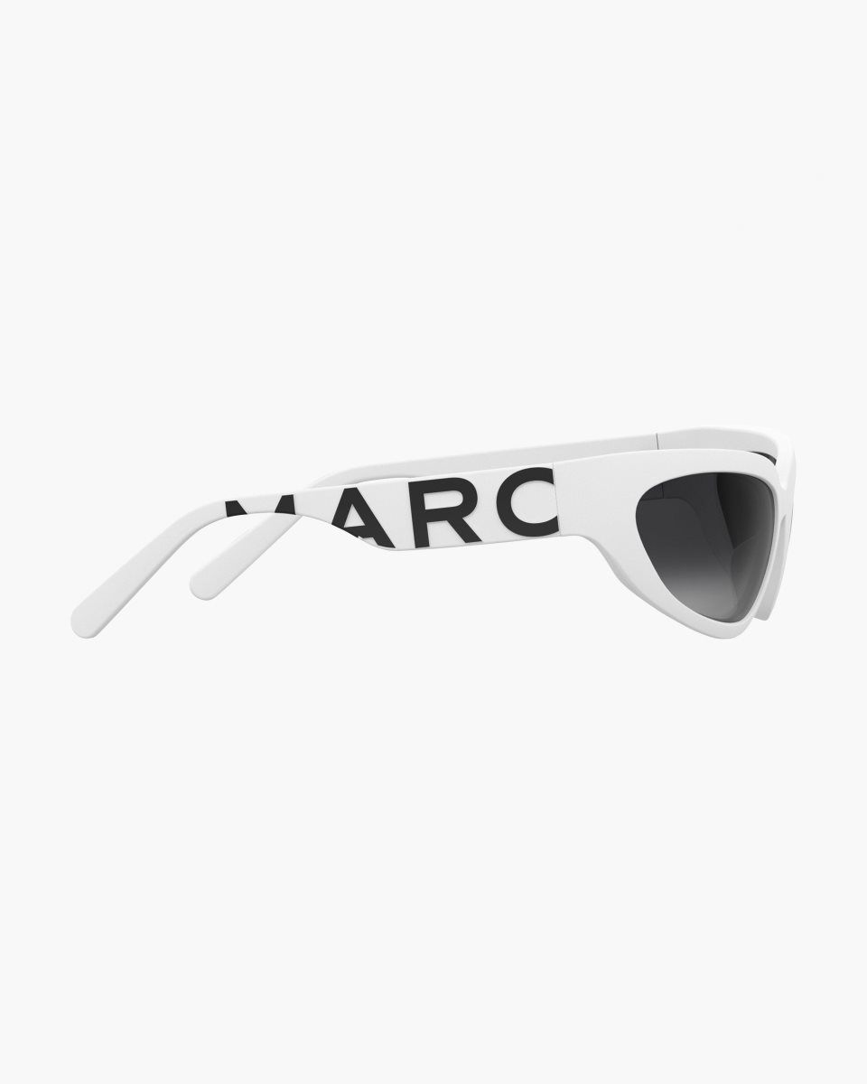 Marc Jacobs The Bold Logo Wrapped Sunglasses White | HUWNXA213