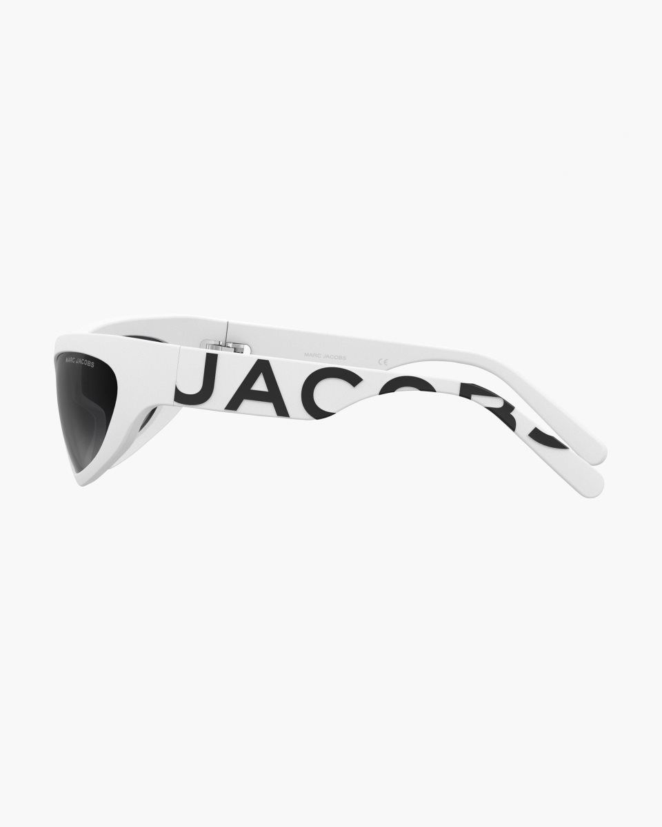 Marc Jacobs The Bold Logo Wrapped Sunglasses White | HUWNXA213